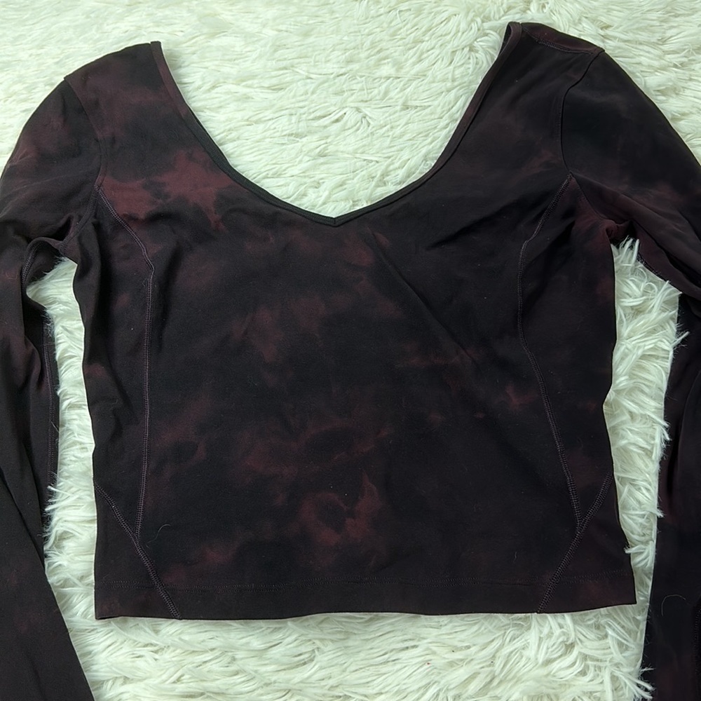 Lululemon Align Long Sleeve Shirt Diamond Dye Cassis Black - Picture 2 of 5